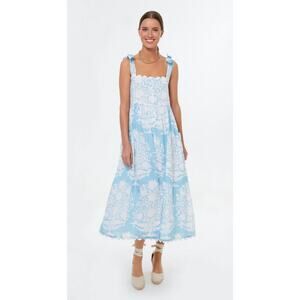 Juliet Dunn Pastel Blue Palladio Tie Shoulder Midi Dress Tuckernuck Ric Rac